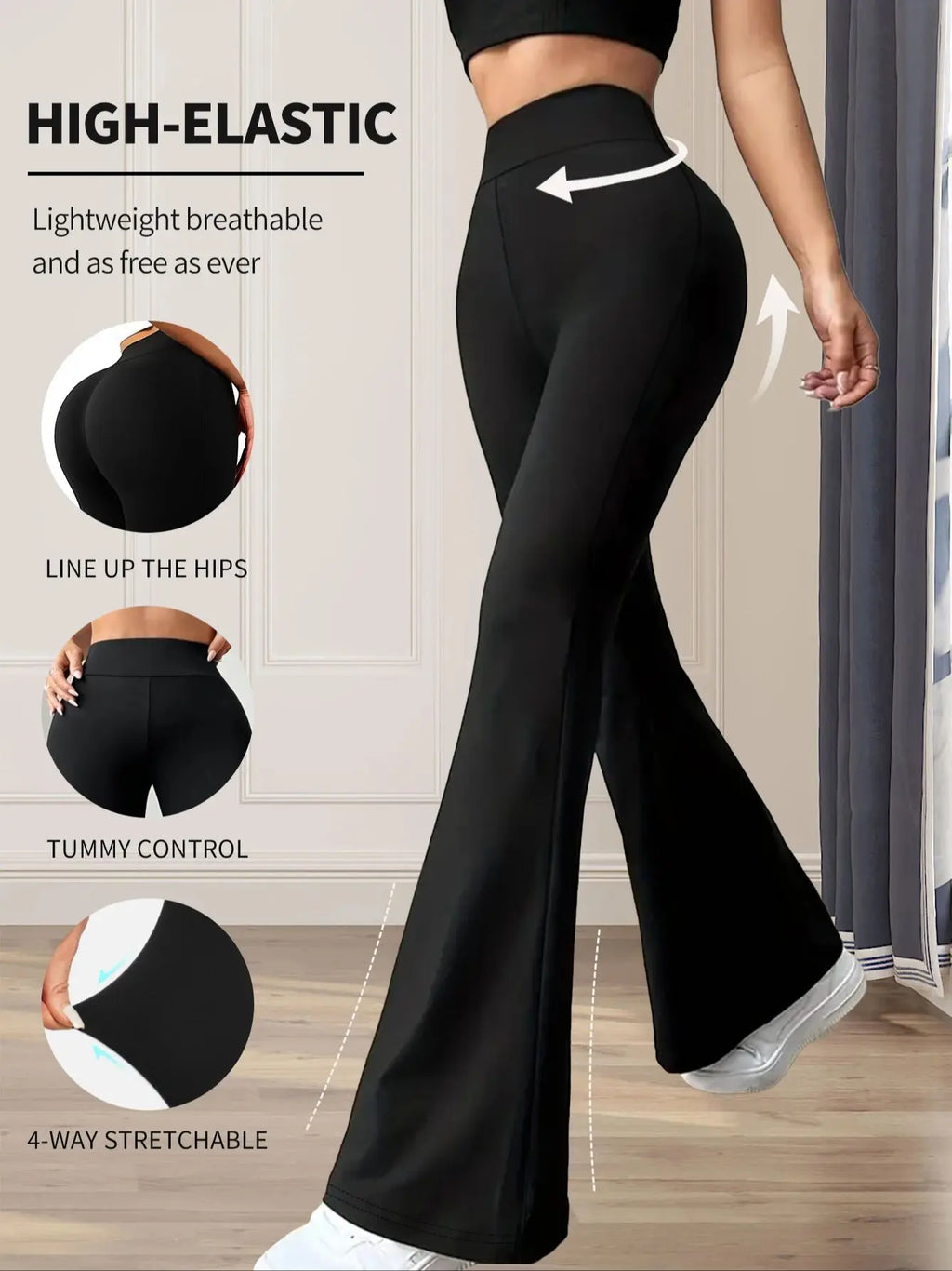 Legging Acampanado Cintura Alta – Estiliza y alarga tu figura ✨