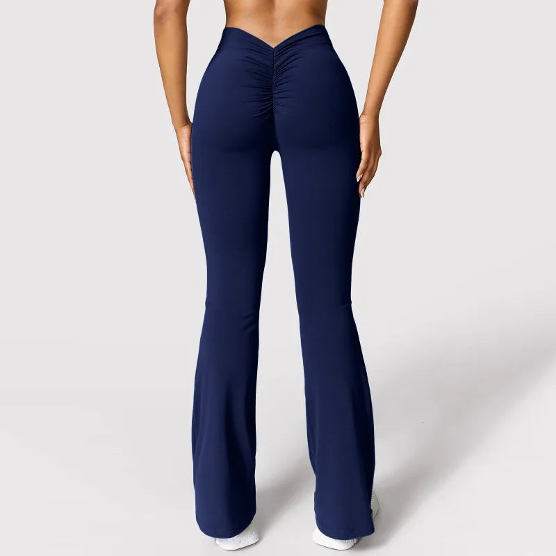Legging Flare Cintura Alta en V – Moda + Compresión Real 🔥