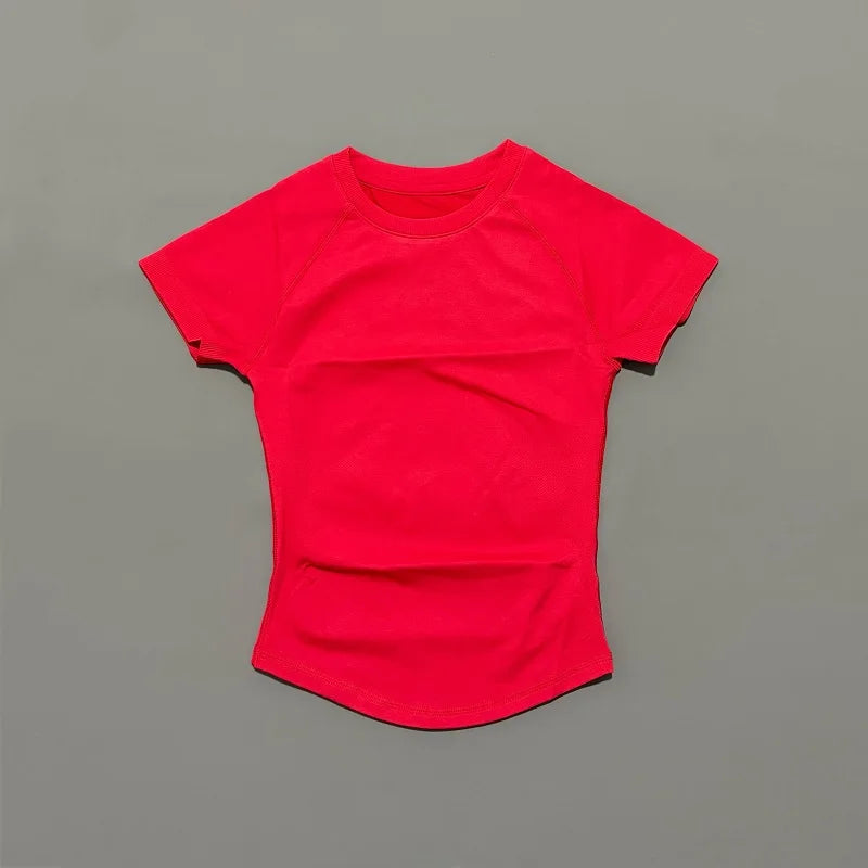 Camiseta Deportiva Mujer – Sin Costuras, Suave y de Secado Rápido ⚡