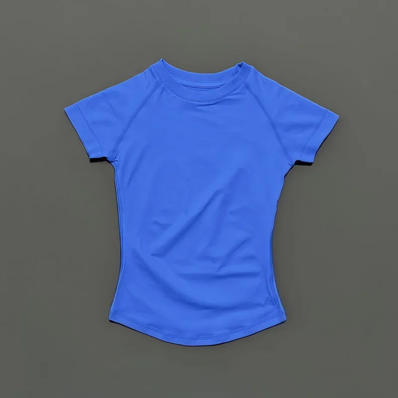 Camiseta Deportiva Mujer – Sin Costuras, Suave y de Secado Rápido ⚡