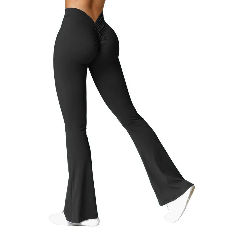 Legging Flare Cintura Alta en V – Moda + Compresión Real 🔥