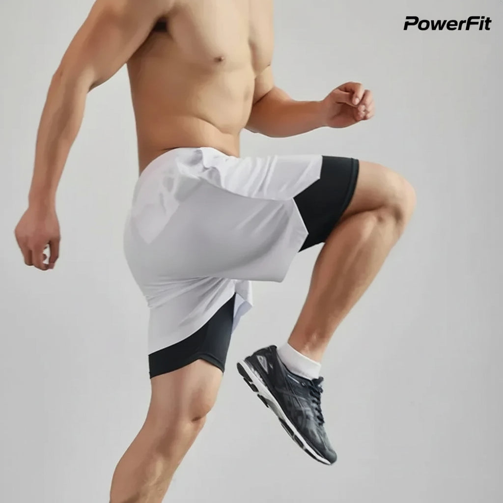 Shorts 2 en 1 Hombre – Entrena libre, sin rozaduras 💪