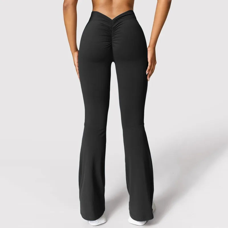 Legging Flare Cintura Alta en V – Moda + Compresión Real 🔥