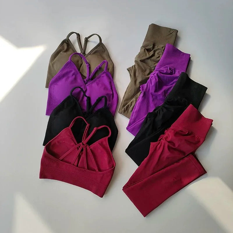 Conjunto Deportivo 2 Piezas Mujer – Top + Legging que Moldea 🔥