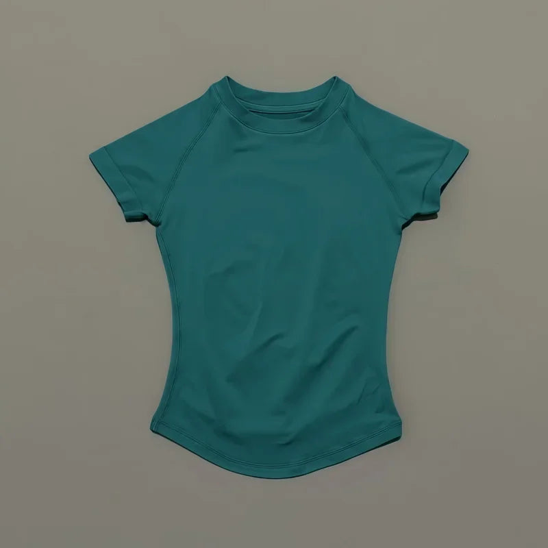 Camiseta Deportiva Mujer – Sin Costuras, Suave y de Secado Rápido ⚡