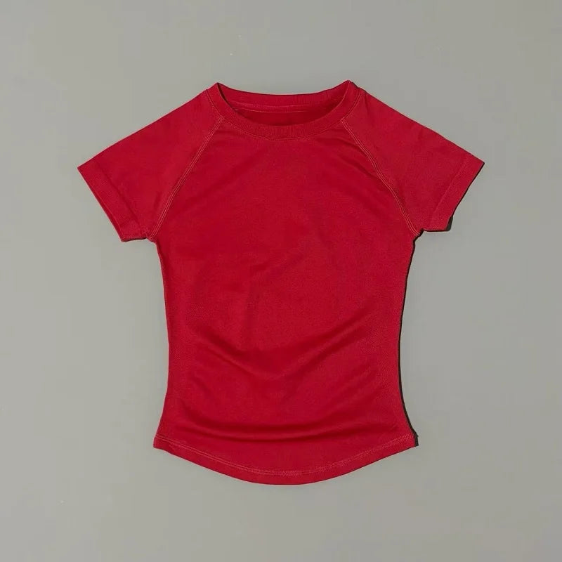 Camiseta Deportiva Mujer – Sin Costuras, Suave y de Secado Rápido ⚡