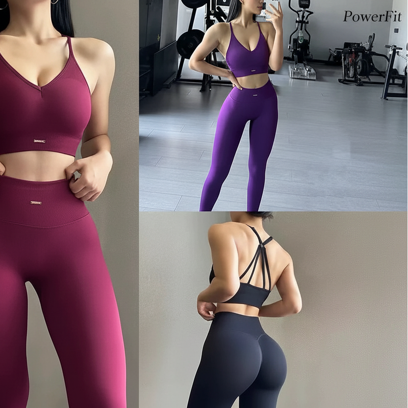 Conjunto Deportivo 2 Piezas Mujer – Top + Legging que Moldea 🔥