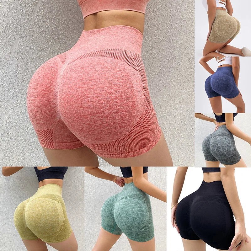 Shorts Deportivos Ciclismo Mujer - Cintura Alta Push Up