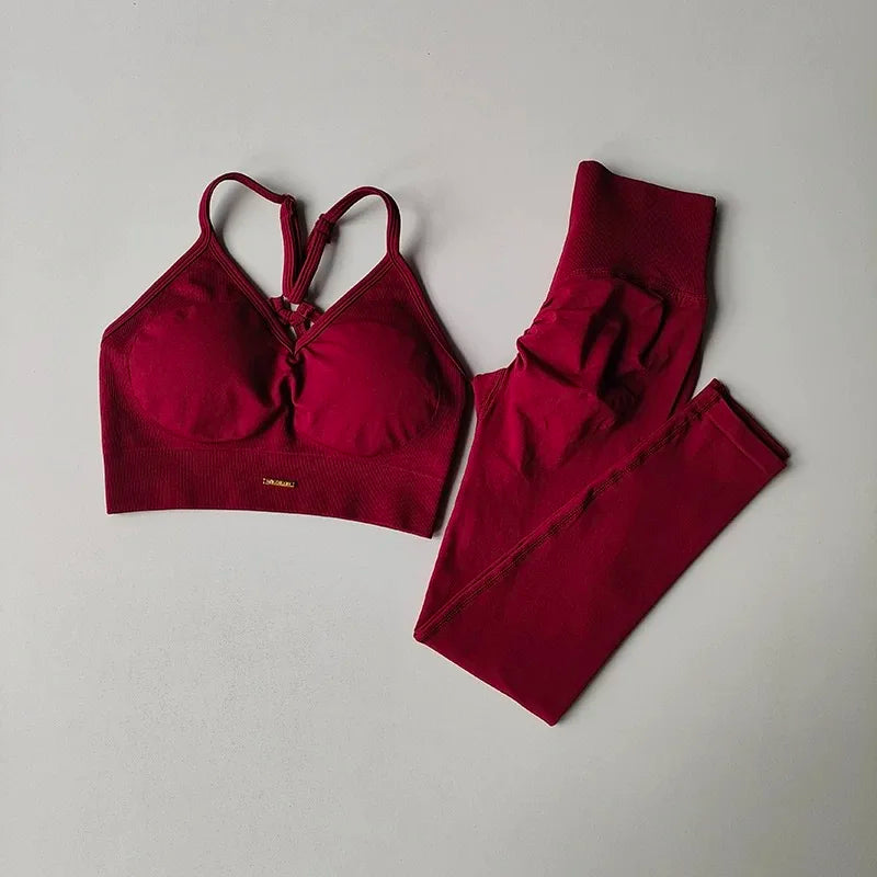 Conjunto Deportivo 2 Piezas Mujer – Top + Legging que Moldea 🔥