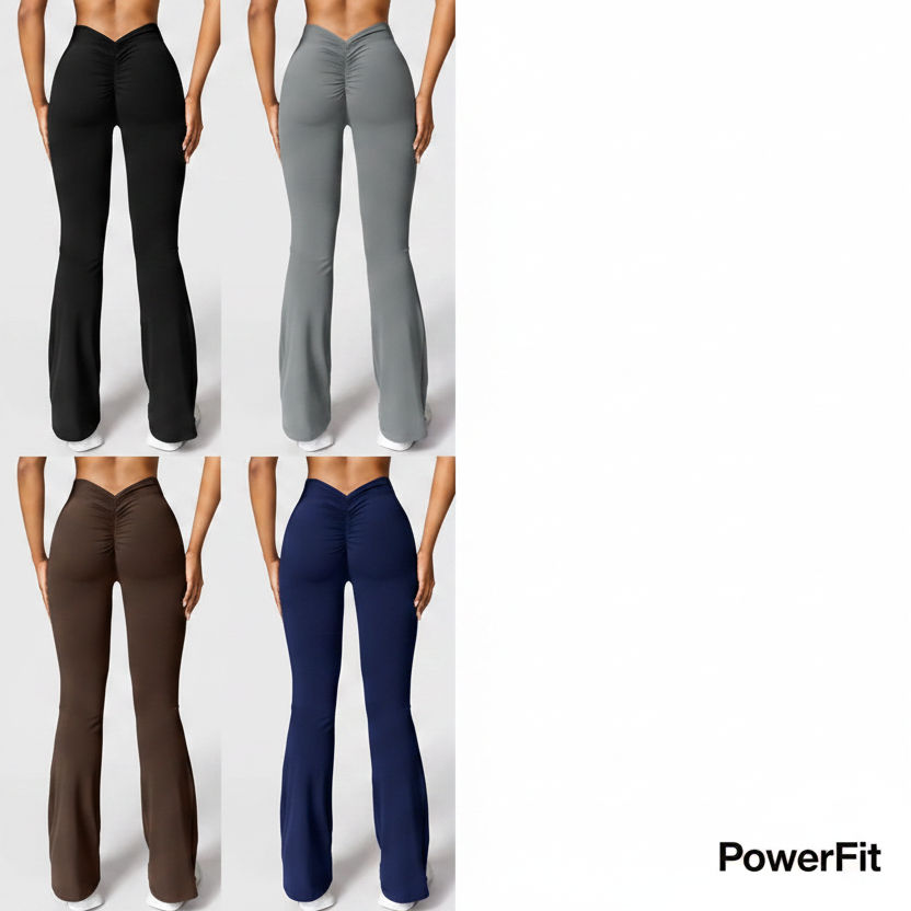 Legging Flare Cintura Alta en V – Moda + Compresión Real 🔥