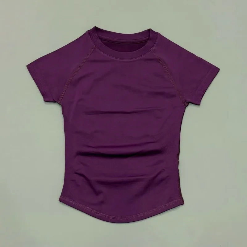 Camiseta Deportiva Mujer – Sin Costuras, Suave y de Secado Rápido ⚡