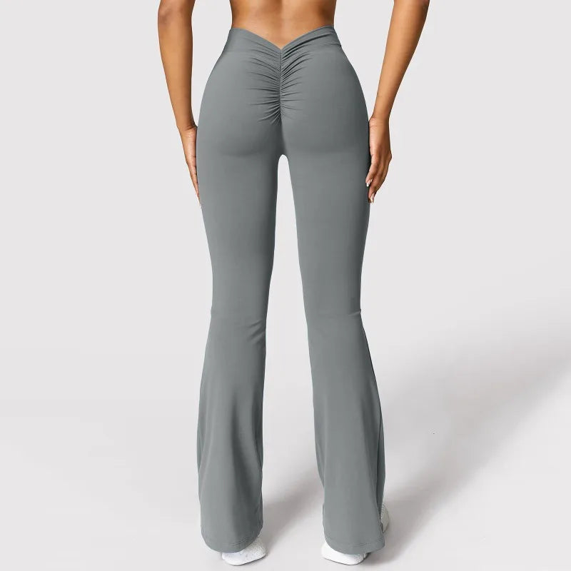 Legging Flare Cintura Alta en V – Moda + Compresión Real 🔥
